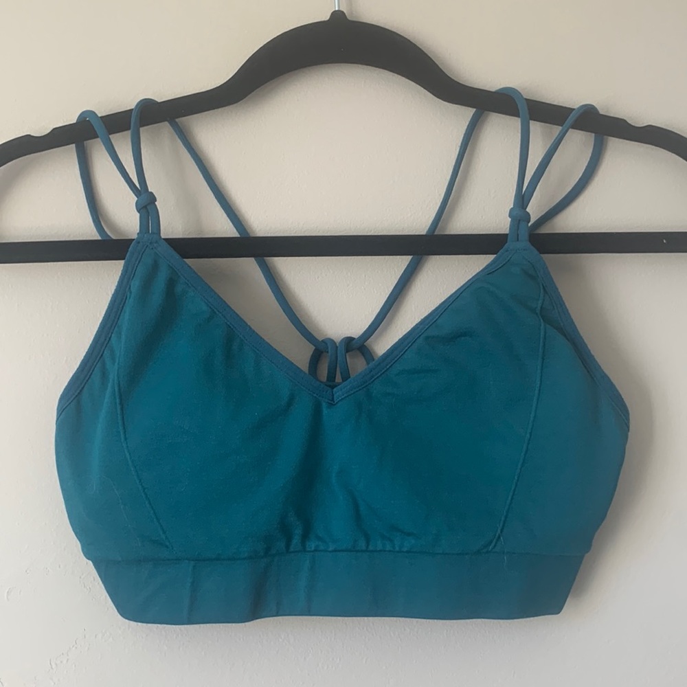 Fabletics blue padded sports bra